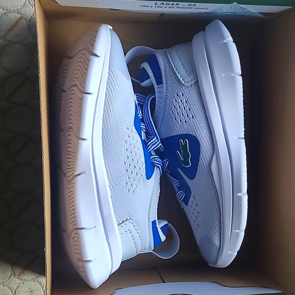 *** BRAND NEW!!! ***  LACOSTE RUN SPIN KNIT SNEAKERS Infant/toddler size 8 - Picture 3 of 3
